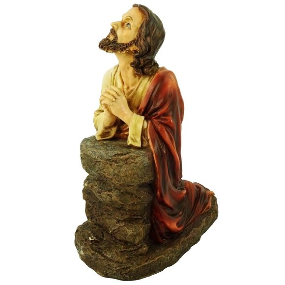 Praying Jesus Figurine Agony in the Garden of Gethsemane Artist Signed 2007 - Picture 7 of 16